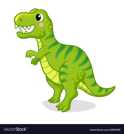 With tyrannosaurus rex vector image T Rex Cartoon, Dibujos Pin Up, Cute T Rex, Dinosaur Blanket, Book Crafts Diy, Green Dinosaur, Baby Dino, Tyrannosaurus Rex