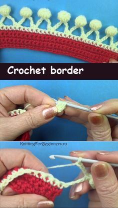 Crochet Edgings, Crochet Edgings And Borders, Borders Crochet, Border Stitch, Crochet Border Patterns, Crochet Border, Crochet Cord, Crochet Edging Patterns, Crochet Borders