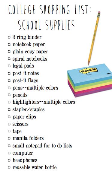 College Shopping Lists School Supplies, Nursing School Supplies List College Students, School Supplies For Nursing Students, School Supplies University, School Supplies For College Students, Online College School Supplies List, University School Supplies, College Shopping, Planning School