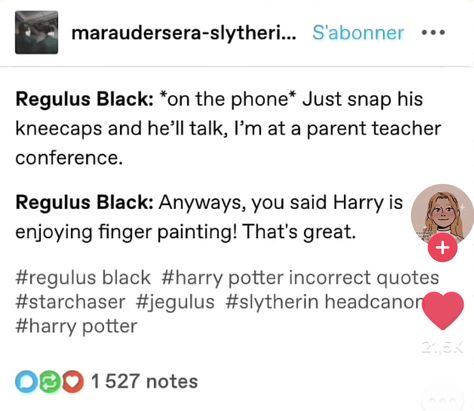 Incorrect Quotes Jegulus, Regulus Black Incorrect Quotes, Jegulus Raising Harry Headcanons, Jegulus Tattoo, Jegulus Raise Harry, Regulus Black Kinnie, Regulus Kinnie, Slytherin Skittles, Harry Potter Stories