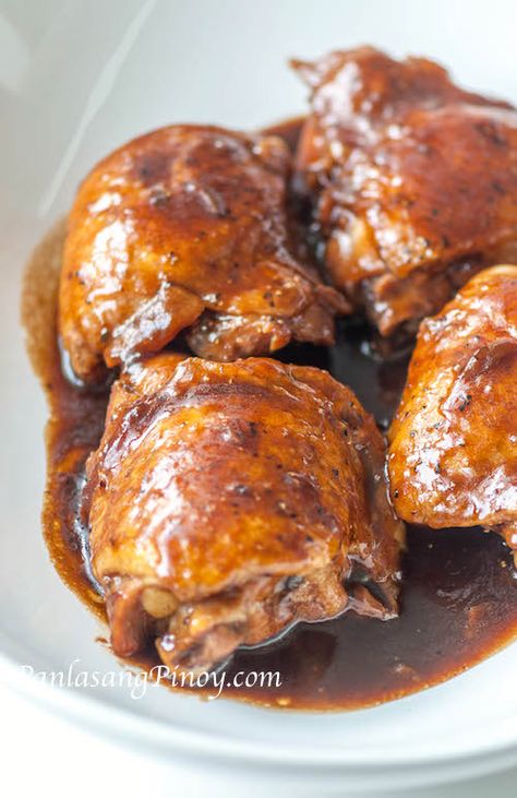 sweet-chicken-asado-recipe-2 Chicken Asado Recipe, Pork Asado, Chicken Asado, Asado Recipe, Panlasang Pinoy, Chicken Adobo, Filipino Cuisine, Sweet Chicken, Filipino Foods