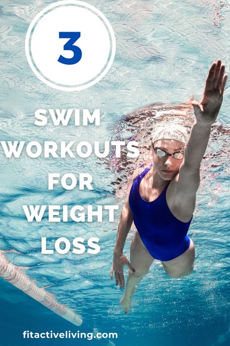 3 Swim Workouts For Weight Loss Swim Workouts, Lap Swimming Workout, Best Swimming Workouts, Swim Workout Plan, Swimming For Beginners, Swimming Program, Knee Strengthening Exercises, Lap Swimming, Pool Workout