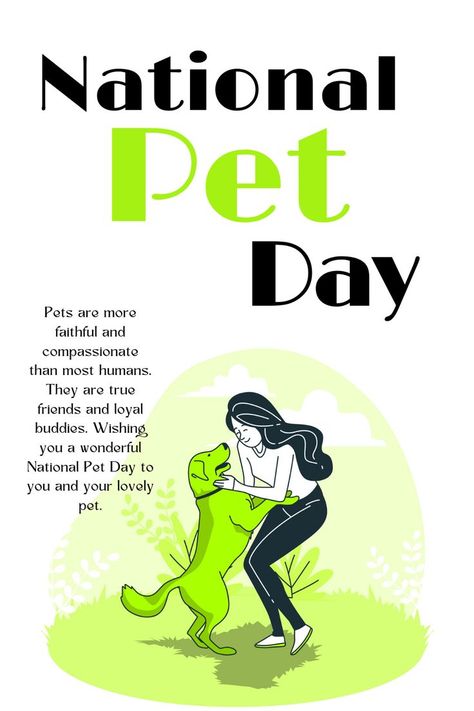 Happy National Pet Day! True Friends, National Pet Day Quotes, National Pet Day, Parents Day, Pet Day, Pet Life, Day Wishes, Pet Parent, Dog Days