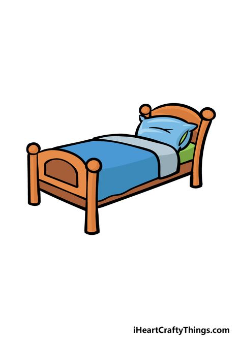 How to Draw A Cartoon Bed – A Step by Step Guide Bed Clipart, Bedroom Cartoon, Caim E Abel, Bed Vector, Bee Themed Classroom, Illustration Vector Art, Bed Picture, Cartoon Chicken, Bedroom Drawing