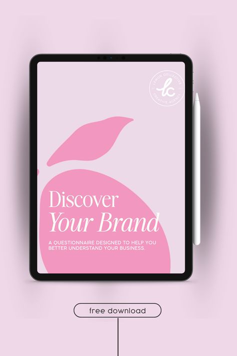 Free download: Discover your brand through this brand discovery questionnaire for small and medium business and entrepreneurs Branding Questionnaire, Free Resources, Creative Agency, Discover Yourself, Free Download, Branding