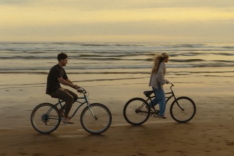 Our love was made for movie screens 🎞️🎥🤎 . . keywords - Oregon coast, cannon beach, movie stills, film reel, green trees, beach sunset, framing, composition, nostalgia, romcom, Pinterest, 90s aesthetic, young love, dancing, bikes, couples photoshoot, cinematic, cinema, storytelling hosted by @karalaynebeckerphotography @sona.co.photo @createdtocreateretreats Couples Aesthetics 90s, Romcom Aesthetics, Bike Couples Photography, Framing Composition, Photoshoot Cinematic, Sunset Couple, Bike Couple, Film Reel, Film Reels