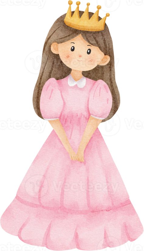 Princess Watercolor Art, Princess Aesthetic Drawing, Jin Drawing, Watercolor Art Kids, Pink Park, Princess Watercolor, Watercolor Princess, Dance Room, Princess Painting