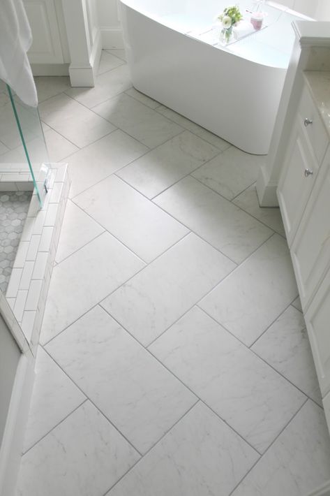 Master Bathroom Renovation | Tile Bathroom Floor Tiles Ideas, Floor Tiles Ideas, Floor Pattern, Tiles Ideas, Bad Inspiration, Bathroom Tile Designs, Bath Tiles, Unique Bathroom, Bathroom Floor Tiles