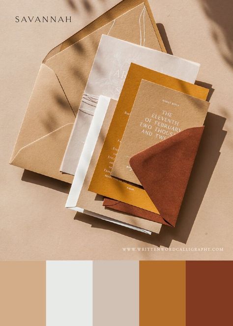 Wedding Invite Colour Palette, Warm Wedding Colors, Wedding Invitations Color, Color Palette Wedding, Art Wedding Invitations, Wedding Invitations Modern, Visuell Identitet, Calligraphy Tools, Stunning Hairstyles