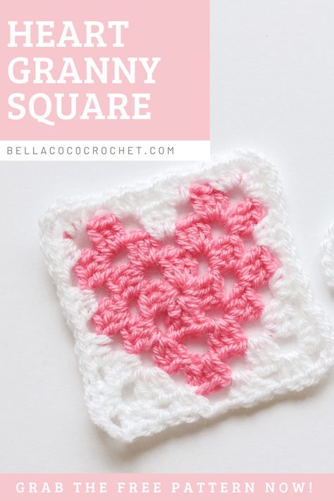 Join me in celebrating Granny Square month with this sweet granny square heart that I guarantee you're going to fall in love with! Grab your favourite yarn and hook and get ready to wear your heart on your...blanket! Valentine Crochet Patterns Free, Continuous Granny Square Blanket, Valentine Crochet Patterns, Granny Square Heart, Crochet A Heart, Granny Square Ideas, Granny Square Free Pattern, Heart Granny Square, Valentine Crochet