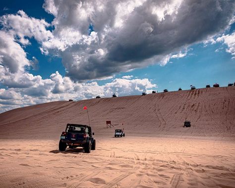Vroom Vroom 💨 The Silver Lake Sand Dunes ORV area reopens in less than a month! michiganbeachtowns.com   📷 @chadronald Michigan Dunes, Silver Lake Sand Dunes Michigan, Sand Dunes Michigan, Silver Lake Sand Dunes, Country Backgrounds, Lake Michigan Beaches, Usa Destinations, Michigan Beaches, Sleeping Bear