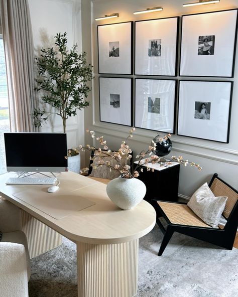 SUNDAY STILLS OF THE OFFICE…to shop this space comment “OFFICE” for links… Home office Interior design Transitional modern Neutral Home decor . . . #homedecor #homeinspo #affordablehomedecor #homestyling #lookforless #amazonhome #boujeeonabudget #homeoffice