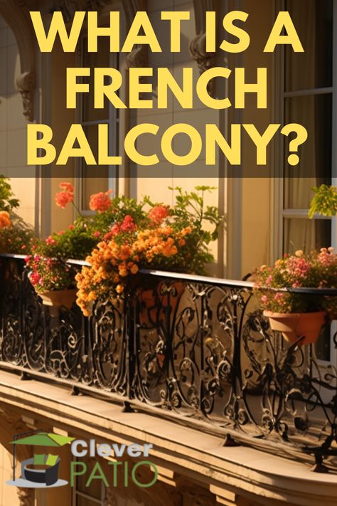 What is a French Balcony? Parisian Terrace Balconies, House Balcony Design Ideas Exterior, Parisian Balcony Decor, Faux Balcony Exterior, French Windows Balcony, European Balcony Aesthetic, Italian Balcony Ideas, Balcony Design Exterior Terraces, Balcony Door Ideas