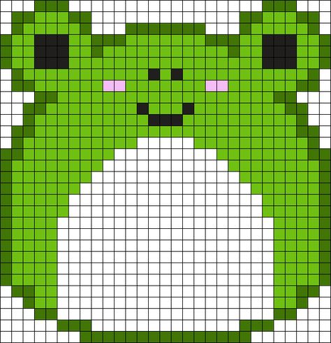 Wendy The Frog Perler Bead Pattern | Bead Sprites | Animals Fuse Bead Patterns Fuse Bead Patterns Animals, Cross Stitch Patterns Frogs, Squishmallow Perler Beads Pattern, Frog Pearl Bead, Squish Mallow Perler Beads, Perler Bead Patterns Frogs, Squishmellow Perler Bead Patterns, Frog Perler Bead Pattern Cute, Squish Mellow Perler Bead Patterns