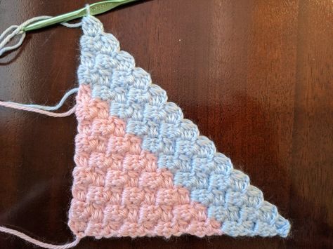 Patchwork, Corner To Corner Shell Stitch, Easy C2c Crochet Pattern Free, C2c Stitches Crochet, C2c Crochet Blanket Pattern Free Easy, C2c Borders Ideas, Corner To Corner Crochet Pattern Free, C2c Stitches, Corner To Corner Baby Blanket