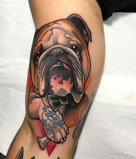 14 Beautiful English Bulldog Tattoo Ideas Tattoos, Dog Tattoos, Animal Tattoo