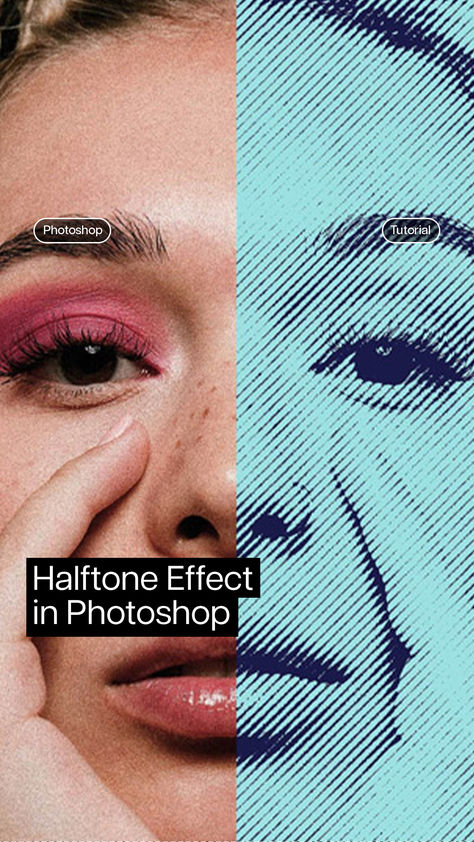 In this step-by-step tutorial, we'll show you how to create the halftone pattern with and make your first Photoshop halftone effect. Halftone Photoshop Tutorial, Photoshop Art Tutorial, Graphic Design Self Portrait, Halftone Effect Photoshop, Photo Effects Photoshop, Cool Photoshop Effects, Photoshop Effects Tutorial, Vintage Photoshop Tutorial, Halftone Photoshop