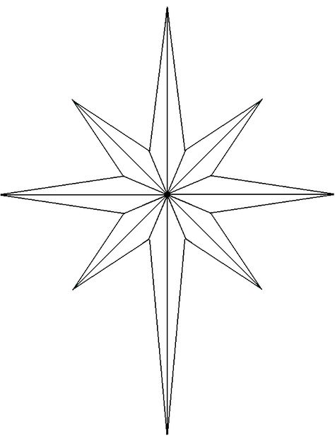 With A Four Pointed Bethlehem Star Representing The Sign In The Night Chrismon Ornaments, Christmas Ornament Template, Ornament Template, Star Template, Star Of Bethlehem, Christian Symbols, Stained Glass Designs, 문신 디자인, Template Google