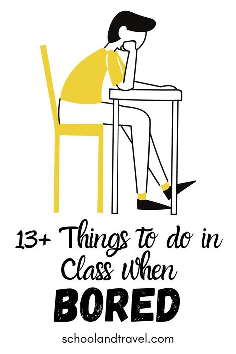 Getting bored in class is one experience students have at some point. We all do. There’s always that class or lecture that never ends, and you can’t seem to stay awake or focused. Sometimes you feel you’ll go insane. Well, here’s a list of things you can do when bored in class. Things To Do When Your Bored In School, Things To Do In Boring Classes, Things To Do In Class When Bored Student, Things To Do When Bored In Classroom, What To Do In Class When Bored, Things To Do At School When Bored, Things To Do When Bored In School, What To Do When Bored At School, Things To Do When Bored At School