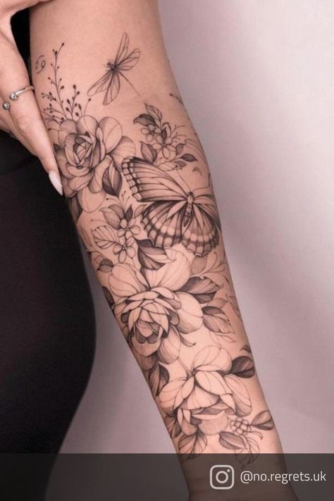 Natur Tattoo Arm, Arm Sleeve Tattoos For Women, Hanya Tattoo, Mandala Tattoo Sleeve, Animal Sleeve Tattoo, Nature Tattoo Sleeve, Feminine Tattoo Sleeves, Tattoos To Cover Scars, Tattoo Feminine