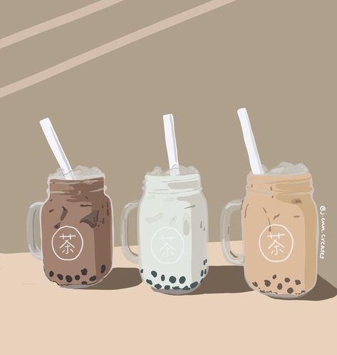 Boba bubble tea tapioca pearls custom drawing illustration iPad Pro procreate minimalist design wallpaper Kawaii Wallpaper For Ipad, Beige Aesthetic Ipad Wallpaper, Beige Kawaii, Tea Drawing, Bubbel Tea, Tea Wallpaper, Aesthetic Ipad, 귀여운 음식 그림, Ipad Wallpapers