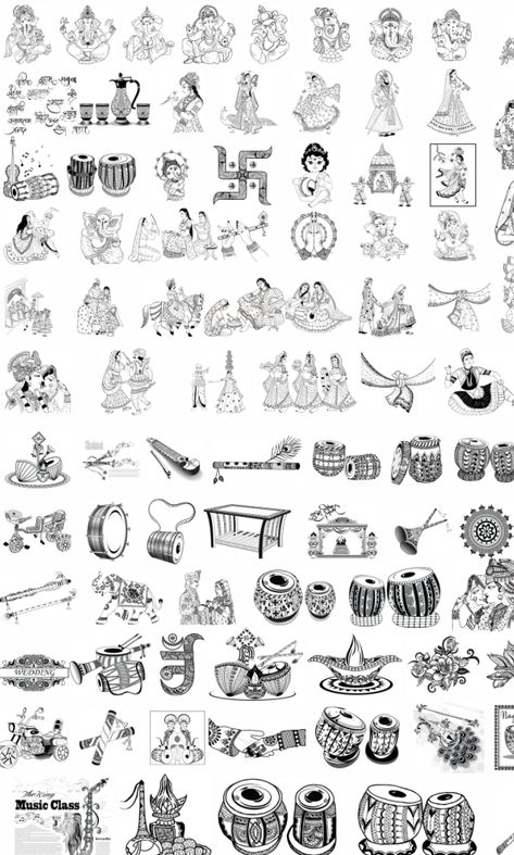 Clip Art of Wedding New High-Quality Free Download - ListenDesigner.com Wedding Clip Art Free, Wedding Symbols Marriage, Wedding Symbols Hindu, Wedding Symbols Logo, Wedding Card Design Indian Hindus, Indian Wedding Illustration Art, Indian Wedding Drawing, Indian Wedding Elements, Wedding Illustration Drawings