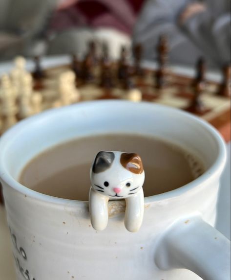 Cat Spoon, Diy Pottery Painting, Tanah Liat, Clay Diy Projects, Diy Ceramic, Keramik Design, Tassen Design, Ceramic Cat, Clay Mugs