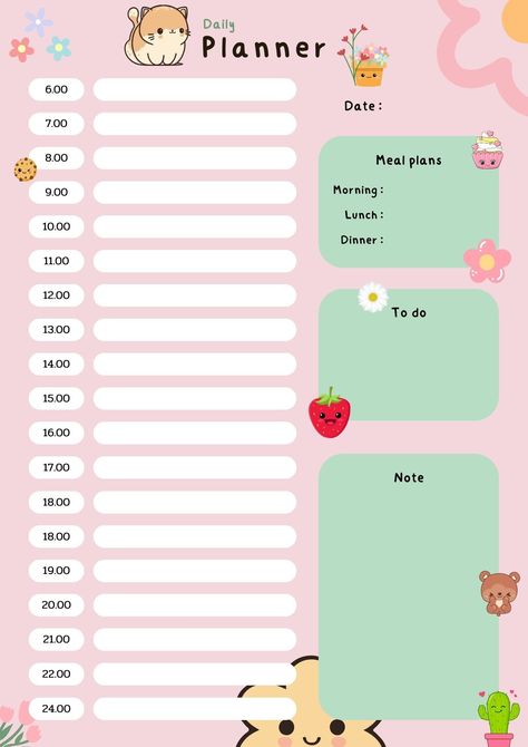 Kawaii memo, Kawaii daily planner, Kawai decor, Kawaii aesthetic, dusty pink memo, Printable Daily Planner, The Daily Wire ultimatedigitalplanner #happyplannerideas #digitalblogplanner💲. Kawaii, Organisation, Kawaii Daily Planner, Memo Printable, Daily Planner Design, Kawaii Planner, Printable Daily Planner, Bullet Journal Mood Tracker Ideas, Images Kawaii