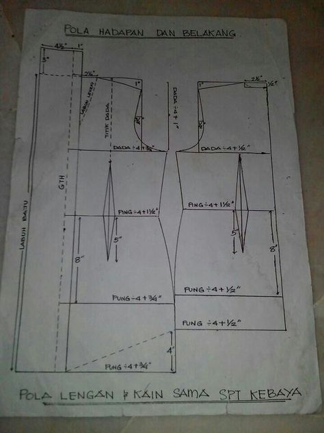 Couture, Molde, Pola Kebaya Kutubaru, Kebaya Kutu Baru Modern, Kutu Baru Modern, Pola Kebaya, Basic Shirts Pattern, Pola Dress, Pola Rok