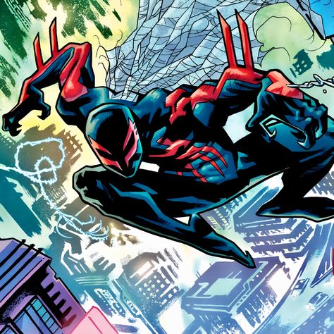 Spider Man 2099 Pfp, Spiderwoman Pfp, Tombstone Marvel, Spider Man 2099 Comic, 2099 Spiderman, 2099 Comic, Spider 2099, Happy Comics, Spider Man 2099