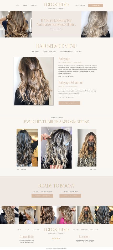 Hair Salon Web Design, Hairstylist Website, Female Template, Hair Salon Website Design, Website Branding Design, Feminine Hair, Elegant Character, Hairstylist Branding, Pink Store