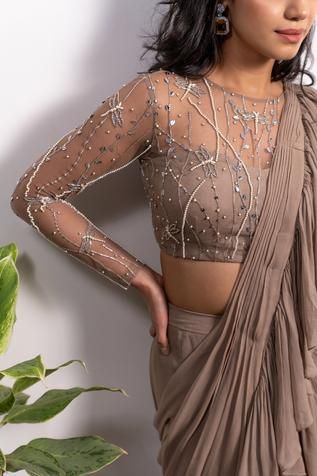 Blouse Designs Net, Net Saree Blouse Designs, Net Saree Blouse, Full Sleeves Blouse Designs, Choli Blouse Design, Full Sleeves Design, Netted Blouse Designs, Saree Blouse Styles, Latest Model Blouse Designs