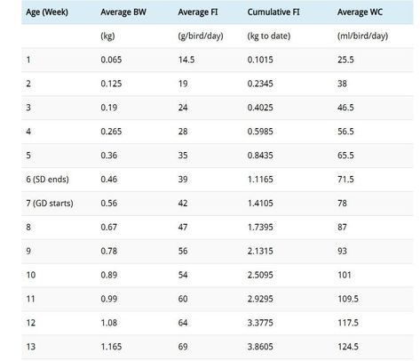 Chicken growth rate vs feed/water consumption by age Formula Feeding Chart, Chicken Layer Feed, Layer Feed, Laying Chickens, Layered Drinks, Formula Recipes, Weight Chart, Layer Chicken, Age Progression