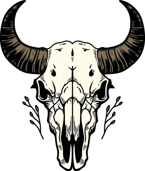 Buffalo Skull Drawing, Bison Skull Tattoo, Buffalo Tattoo Ideas, Bison Tattoo Ideas, Bison Tattoo, Buffalo Tattoo, Bison Skull, Goat Skull, Buffalo Skull