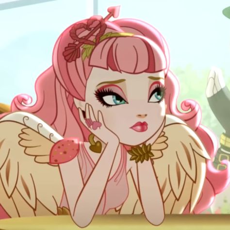 ever after high icon, ever after high pfp, eah, c.a cupid icon, c.a cupid pfp Cupid Pfp, Ever After High Cupid, Ever After High Pfp, Cupid Icon, High Pfp, Space Patrol Luluco, Cerise Hood, Fairy Tale Costumes, School For Good And Evil