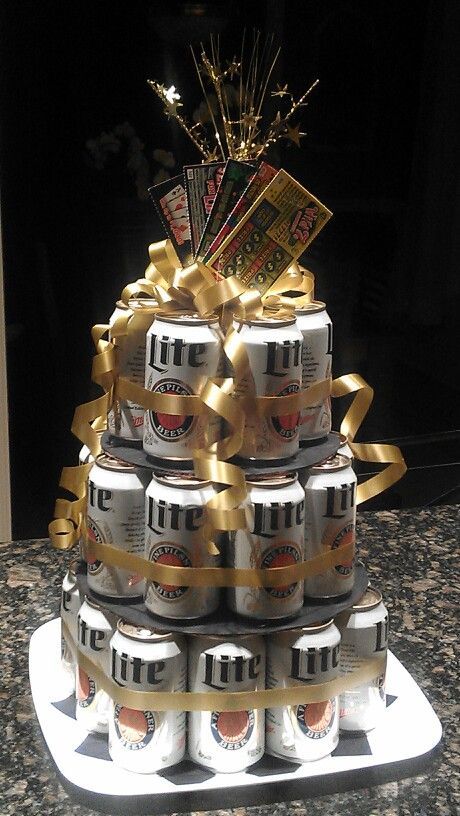 Beer Cakes, Beer Can Cakes, Birthday Beer Cake, Gifts For Him Birthday, Birthday 21st, Cake In A Can, Beer Cake, Beer Birthday, Alcohol Gifts