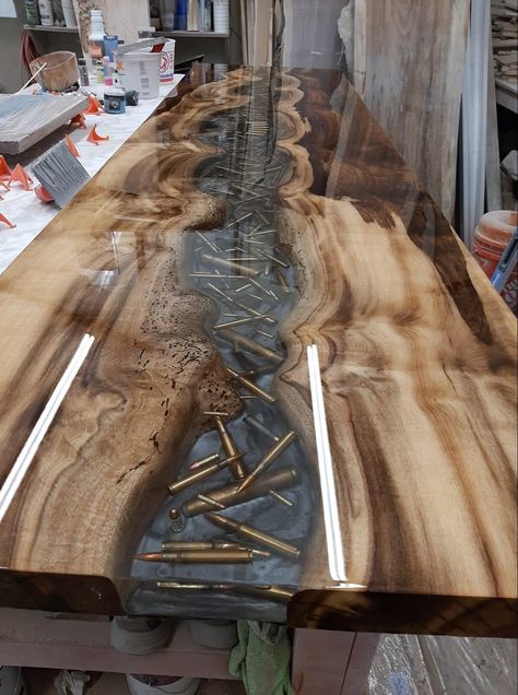 Diy Resin Wood Table, Seni Resin, Diy Resin Table, Resin And Wood Diy, Wood Resin Table, Epoxy Wood Table, Wood Table Design, Resin Furniture, Epoxy Resin Table