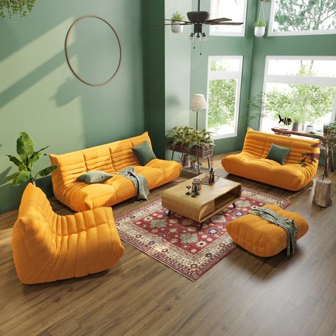 Yellow decor living room