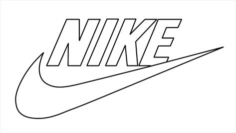 Nike Drawing Easy, Nike Logo Shirt, Nike Logo Drawing, Nike Sign Logo, Nike Art Drawing, Nike Drawing Logo, Nike Drawings, Nike Logo Art Design, Logo Step By Step