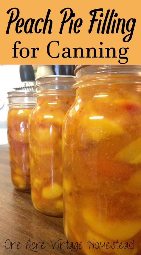 Canning Peach Pie Filling, Peach Pie Filling Recipes, Pie Fillings, Canning Peaches, Peach Pie Filling, Canning Fruit, Home Canning Recipes, Canning Vegetables, Pie Filling Recipes