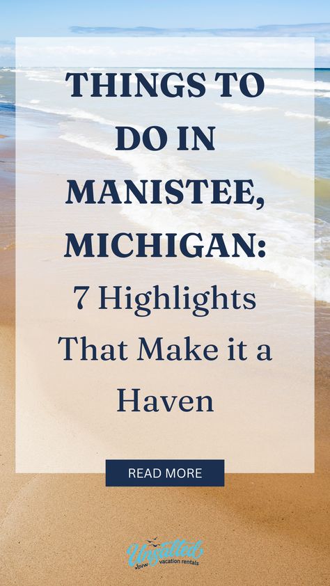 Follow the link for a list of 7 things to do in Manistee, Michigan during your next Michigan summer vacation. You'll find in-depth guides to the best beaches, the best places to eat and drink, and more. This is perfect for planning an affordable family-friendly vacation in Michigan! #unsaltedvacations #familytravel #vacationmode #vacation #michiganbeaches (Best Michigan Beach Towns) Manistique Michigan Things To Do, Manistee Michigan Things To Do, Fun Things To Do In Michigan, Traverse City Wineries, Michigan Beach Vacations, Manistique Michigan, Michigan Beach Towns, Michigan Summer Vacation, Manistee Michigan