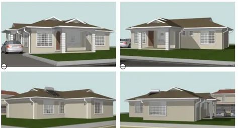 Bungalow house plan: 4 bedroom, 2 bath, build cost 5,489,202 KSh, 30x60 min plot size - 4154 | Inuua Tujenge House Floor Plans, House Plan 4 Bedroom, Bill Of Materials, Bungalow Floor Plans, Bungalow House Plans, Bungalow House, Bed Room, Home Staging, 4 Bed