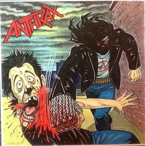 Anthrax 'Fistful of Metal' cd cover re-imagining by Larry Weber Thrash Metal, Cd Cover, Heavy Metal, Cd