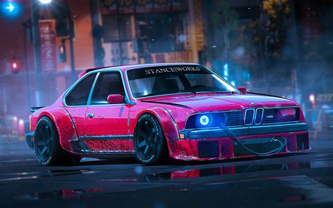 Download wallpapers BMW M6, E24, stance, art, tuning, night, BMW Mobil Rc, Bmw Old, Wallpaper Carros, Mobil Futuristik, Mobil Bmw, Carros Bmw, Бмв X6, Мотоциклы Cafe Racers, Bmw Classic Cars