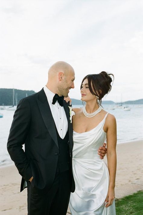 Inside Francesca Hung’s Bow-Adorned Fairy Garden Wedding - Vogue Australia Bride Bangs, Fairy Garden Wedding, Silk Bridal Dress, Updo Bride, Romantic Bridal Hair, Outdoor Dress, Classic Wedding Hair, Bride Updo, Wedding Anniversary Photos