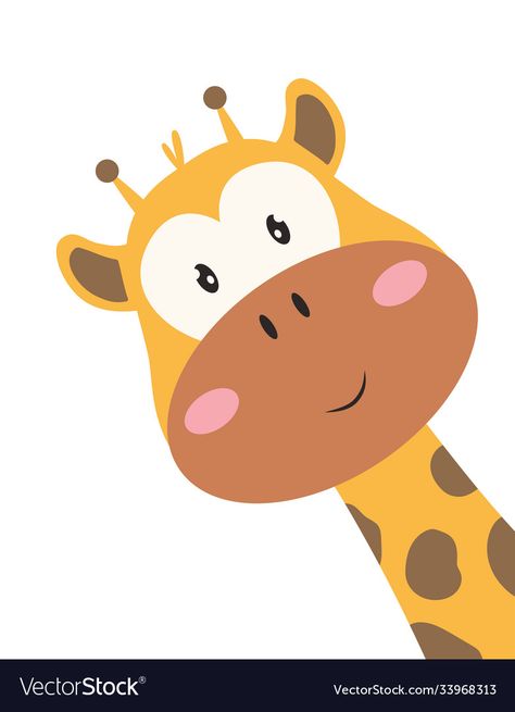 Animal Cartoon Images, Cute Giraffe Illustration, Cute Animal Vector, Giraffe For Kids, Giraffe Vector, Animal Vector Illustration, Giraffe Cartoon, Giraffe Images, Animal Illustration Kids