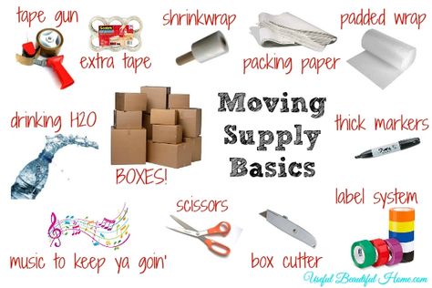 DIY Moving Tips: Make a Packing Station Packing Supplies For Moving, Moving Tips Packing Organizing, Moving Supplies List, Moving Out List, New House Checklist, Moving Plan, Moving Out Checklist, Capsule Packing, Moving Essentials