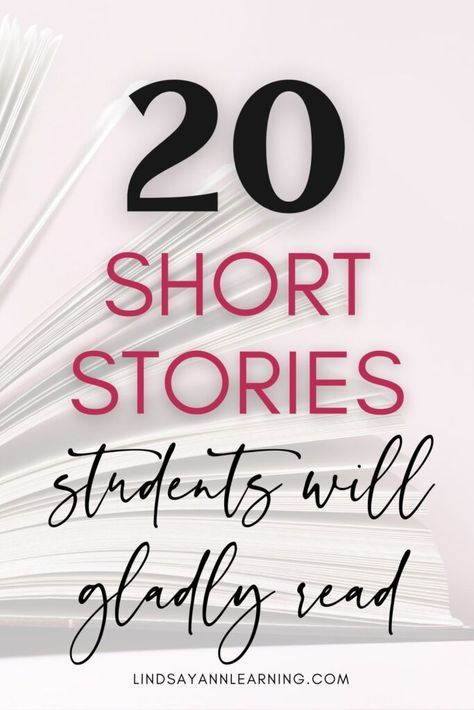 For many students, the short story genre is accessible and within reach. They aren’t daunted by their length unlike novels where they are gazing down the endless lengths of dozens and dozens of pages.  With short stories, students aren’t puzzled by layers and layers of meaning and interpretation densely packed into the lines of a short poem.  And, for many students, short stories are the Goldilocks-style “just right” for reading and writing. Short Novels To Read, English Ideas, Short Poem, Short Novels, Short Poems, Novels To Read, Reading And Writing, English Class, Short Story