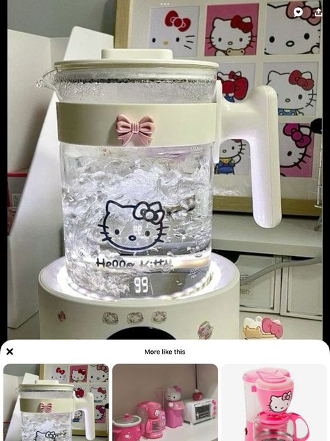 Sanrio House Decor, Pink Kitchen Items, Hello Kitty Room Decor, Hello Kitty Kitchen, Tapeta Z Hello Kitty, Images Hello Kitty, Hello Kitty Gifts, Hello Kitty Merchandise, Sanrio Stuff