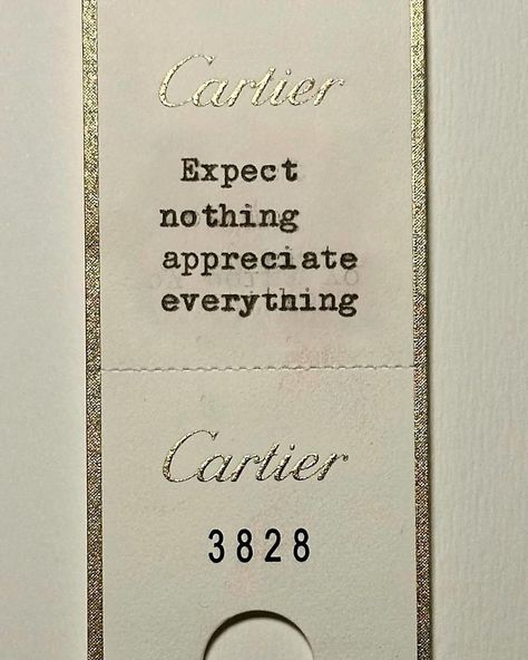 Expect nothing, appreciate everything 🥂✨ Buddhist Quotes, Cartier, Mosaic, Expect Nothing Appreciate Everything, Appreciate Everything, Expect Nothing, Instagram Photography, Tattoo Inspiration, Aura